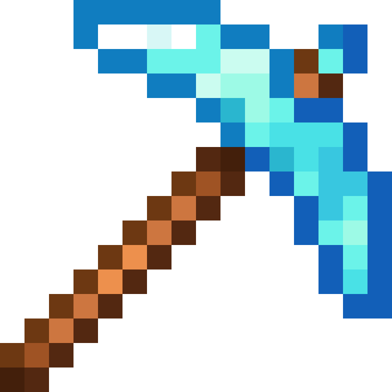 Diamond pickaxe icon for high durability rounds