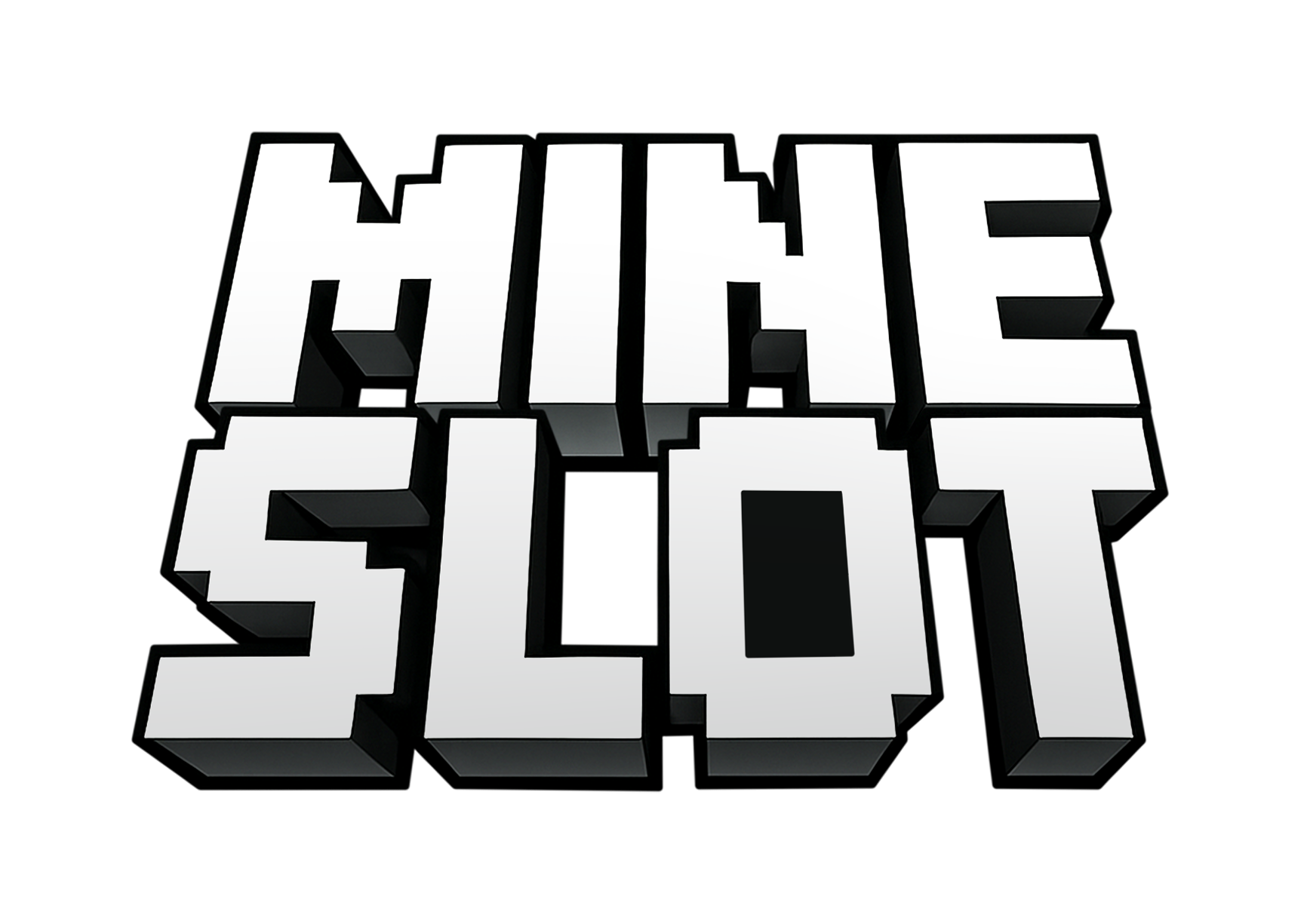 Mine Slot logo in pixel mining style